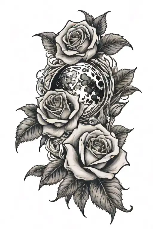 Moon And Roses