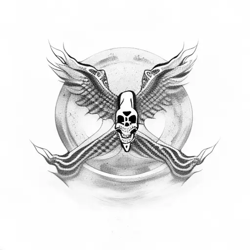 Skeleton Peace Signs And Snake Eye