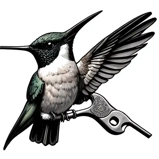 Pipe Wrench And Hummingbird