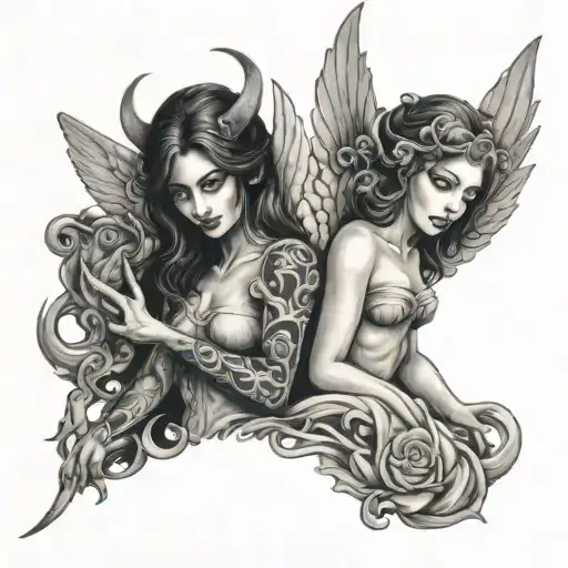 Girl Angel And Demon