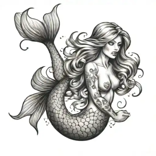 The Mermaid Is Swimming