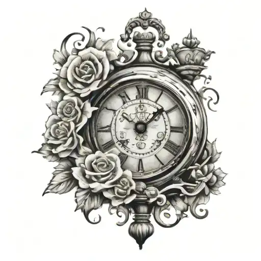 Old Clock Fading Away