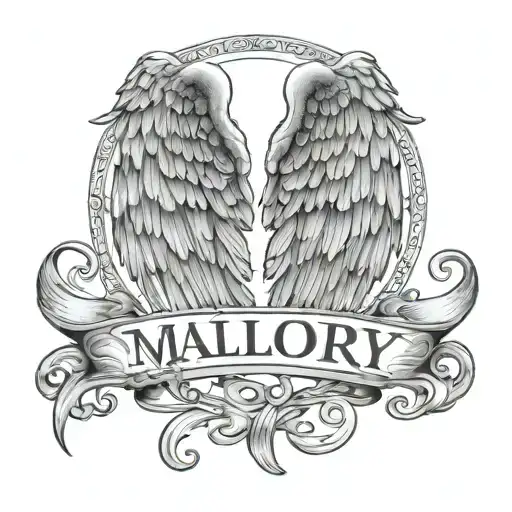 Angel Wings With Name Mallory