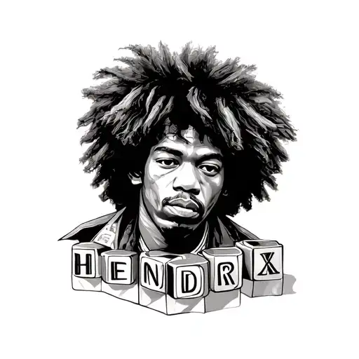 Hendrix Spelled Out In Baby Blocks