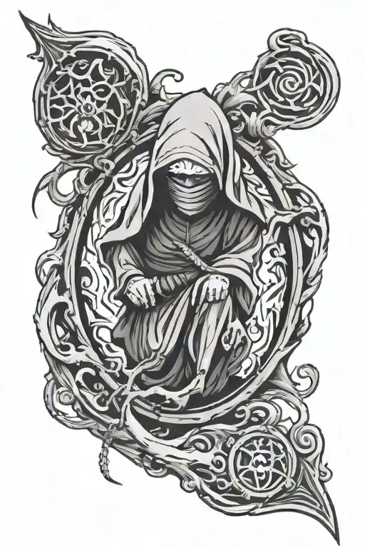 Naruto Reaper Death Seal Hand Tattoo Design