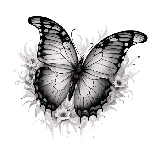 Skull Butterfly Emerging