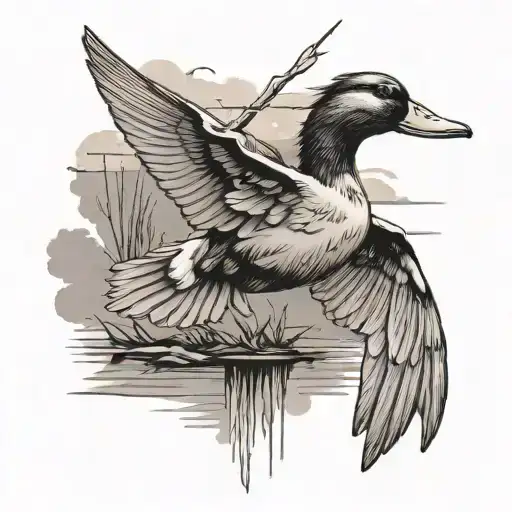 Cross With Duck Hunting Scene
