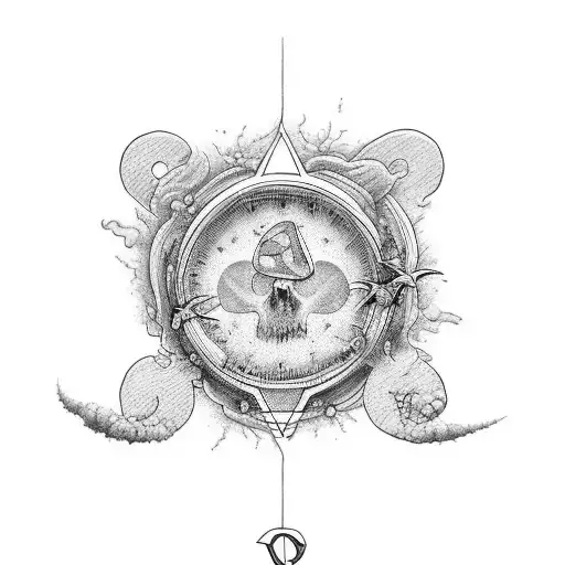 A Tattoo Design That Combines The Beauty Of The Beach With The Intellectual Pursuit Of Knowledge