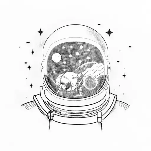 Astronaut Looking At The Sunset