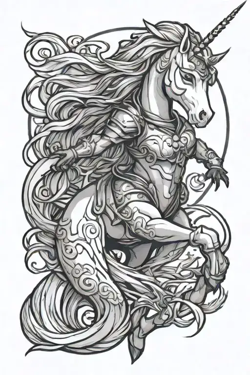 Manga Character Female Unicorn Ninja