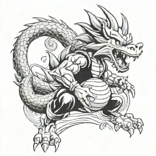 Give Me An American Traditional Style Dragon Ball