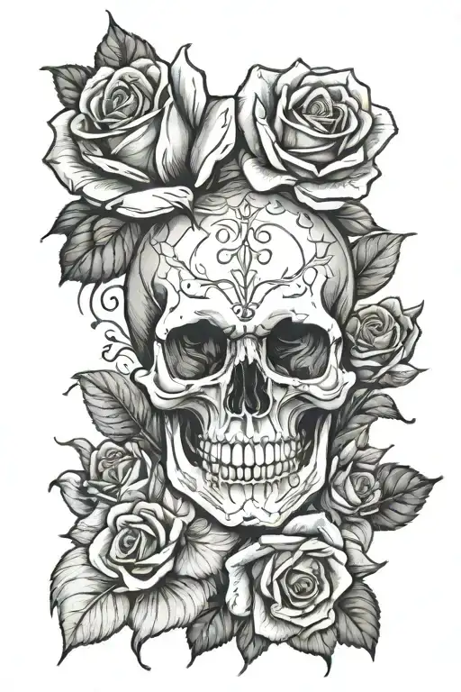 Skull And Roses