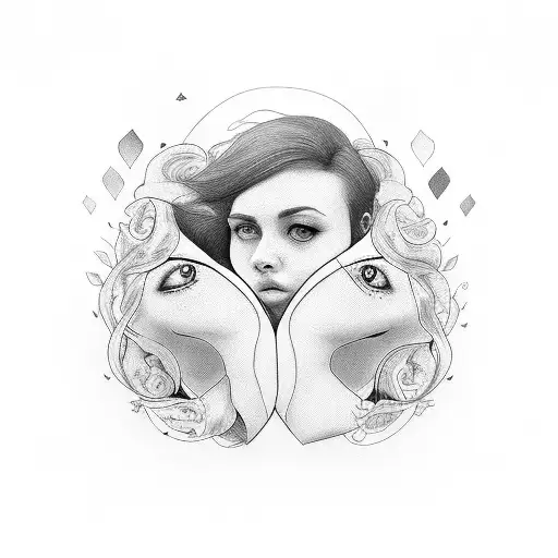 A Portrait Of Said And Sara Surrounded By A Heart-shaped Frame