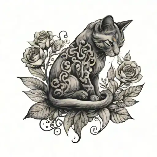 Cat Plants Forming A Heart