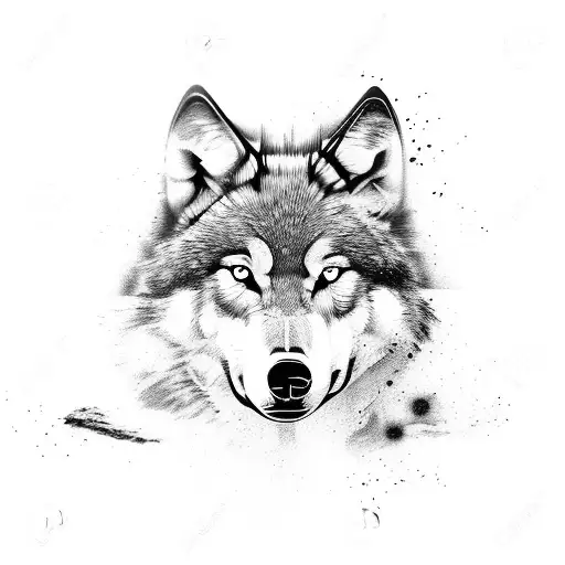 Abstract Representation Of A Wolf In Motion