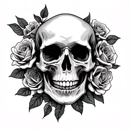 Skull And Roses