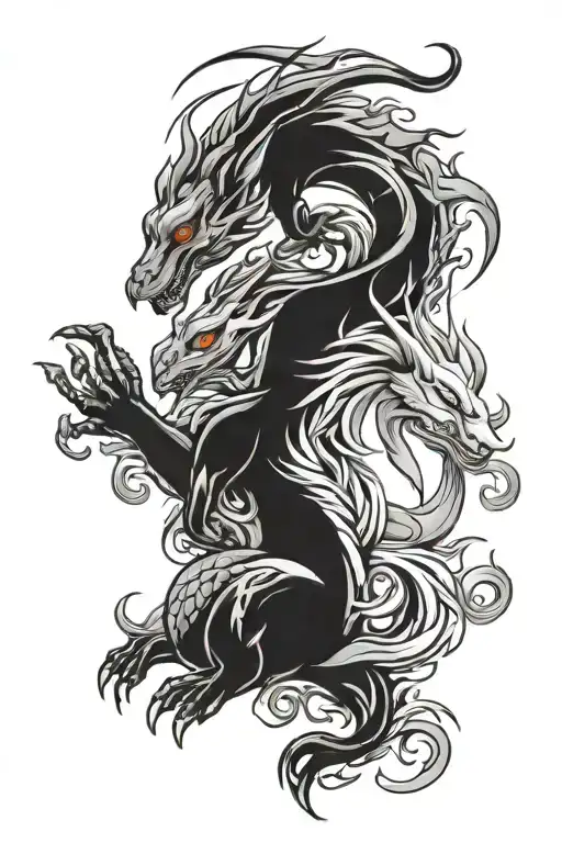 Fire Rabbit And Fire Dragon