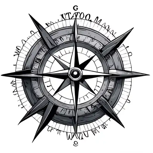 Ship Compass Intertwined