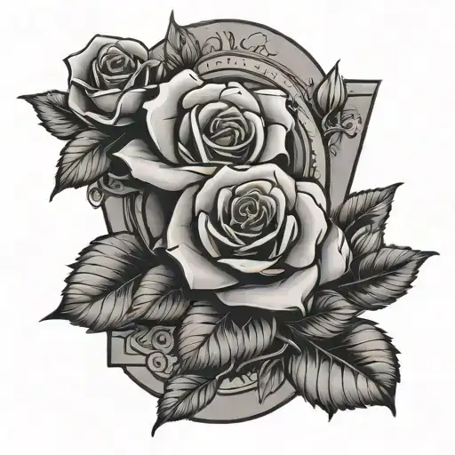 Gravestone With A Rose