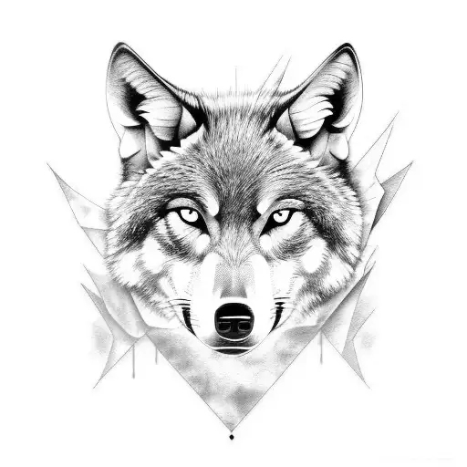 A Surreal Tattoo Of A Wolf Transforming Into A Car