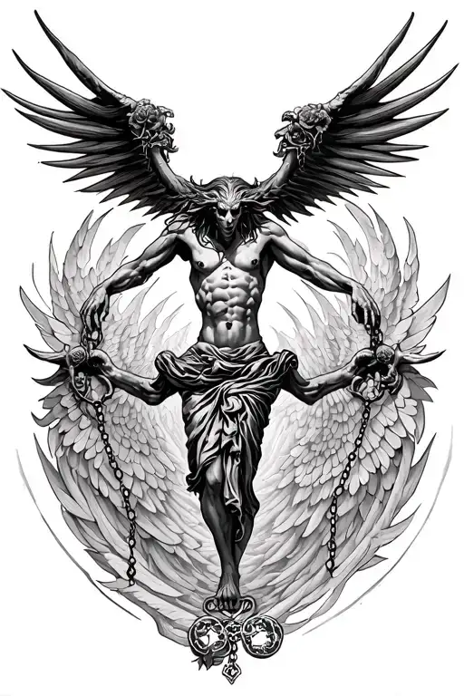 Rosary Binding Demon Wings Spread