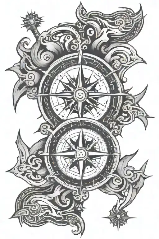 Viking Compass And Shield