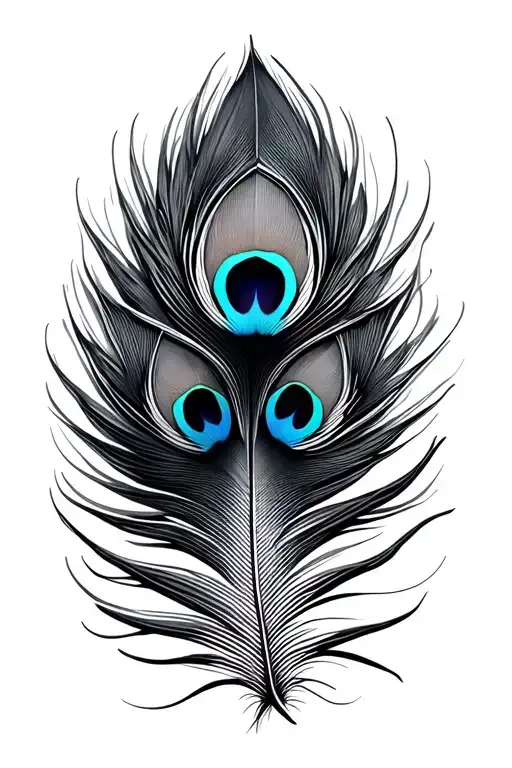 Geometrical Pecock Feather Intertwined