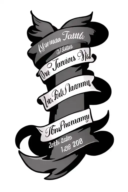 Tattoo Forearm With 6 Names And Date Of Birth