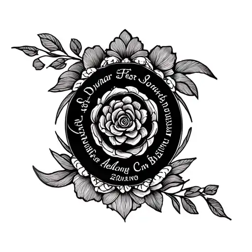 Fineline Tattoo Forearm With 6 Names And Date Of Birth