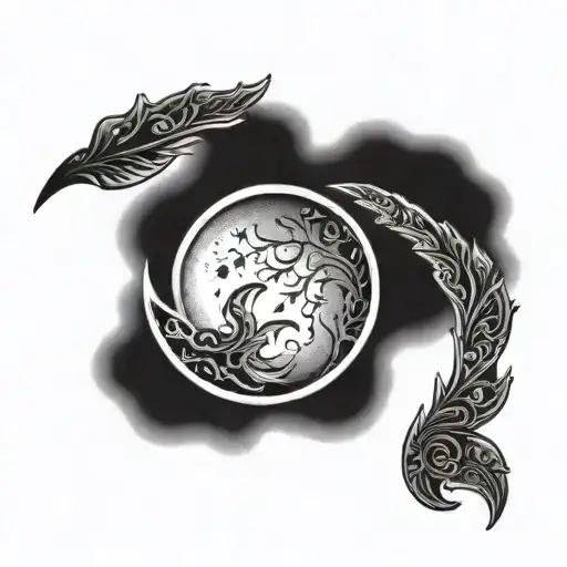 Crescent Moon With Name Written