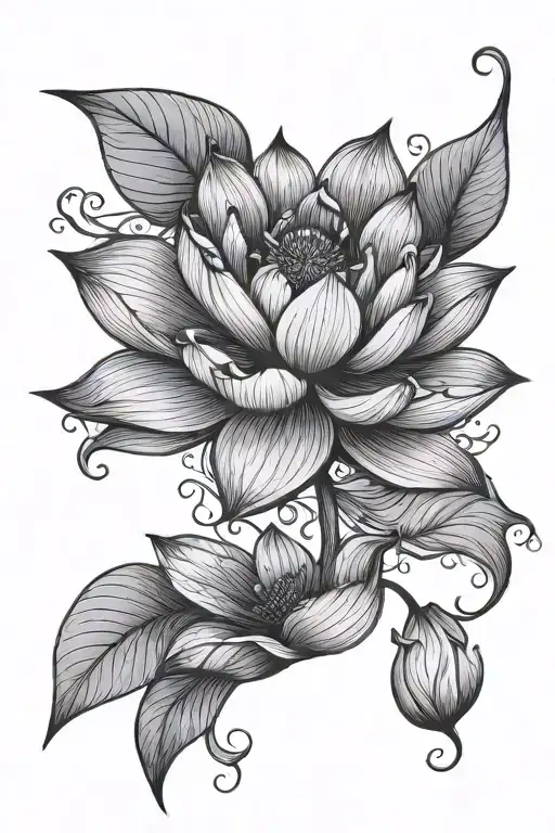 Lotus Flower With Phrase