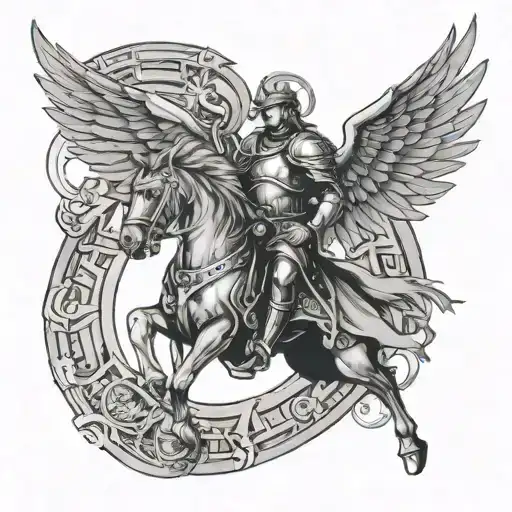 Tansmutarion Circle With An Angel Knight