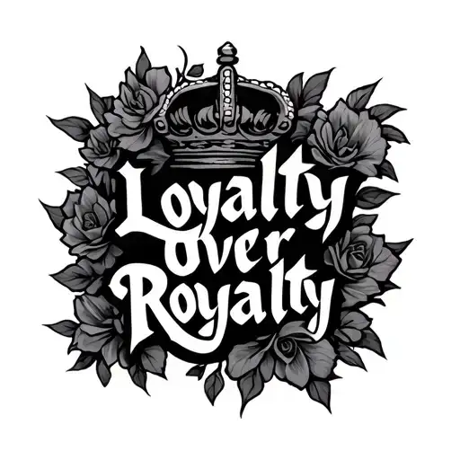 Loyalty Over Royalty Text