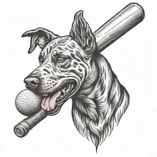 Baseball Bat Dog Farm German