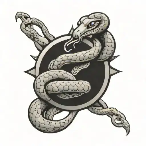 Combat Medic Symbol With A Snake