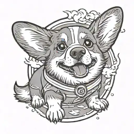 A Corgi Wearing A Hockey Jersey With The Number 2 On It With Smoke As The Background