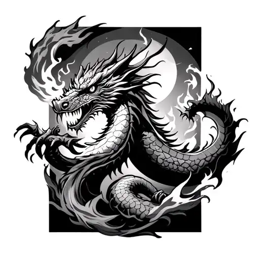 Samurai Dragon Breathing Fire