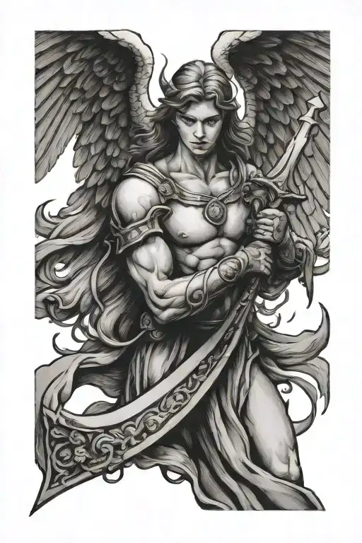 Angel Holding A Sword
