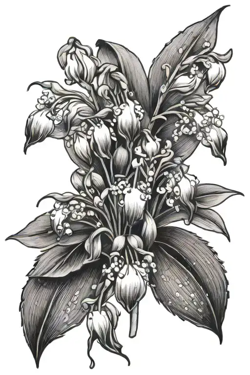 Lily Of The Valley And Iris Flower