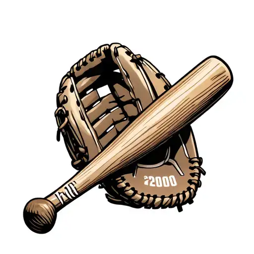A2000 Baseball Glove With Maple Baseball Bat