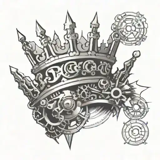 Crown Made Of Machine Parts