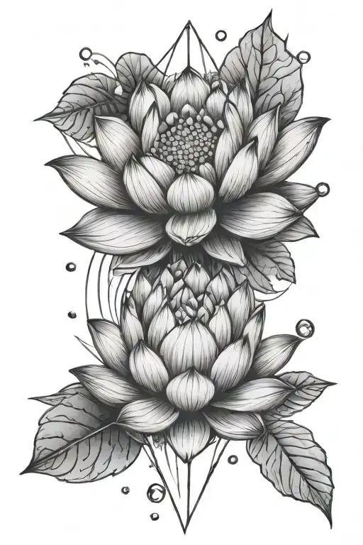 Diamond And Lotus Flower