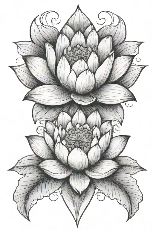 Diamond And Lotus Flower