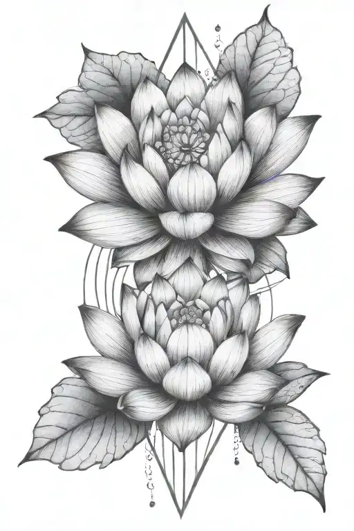 Diamond And Lotus Flower