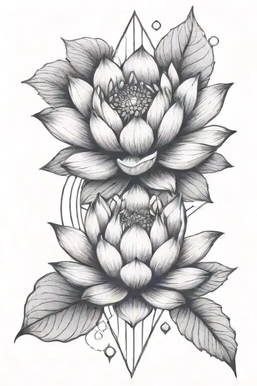Diamond Shape Lotus Flower
