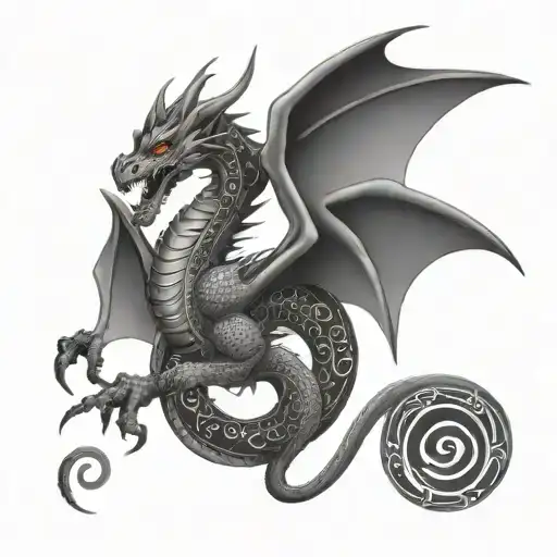 Dragon With Circles