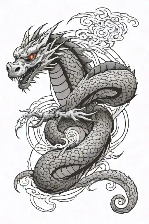 Dragon Haku Spirited Away With Circles