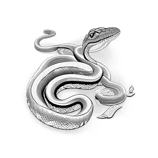 The Snake Protects The Jasmine Flower