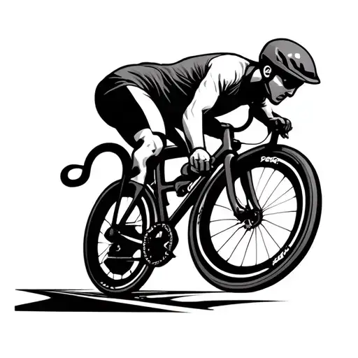 Zip Tie Infinity Symbol As Wheels For A Bicycle Rider