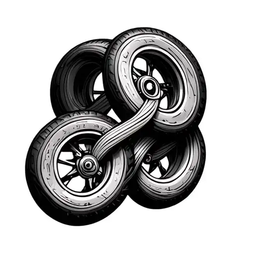 Infinity Symbol Made Of Zip Ties As Wheels Instead